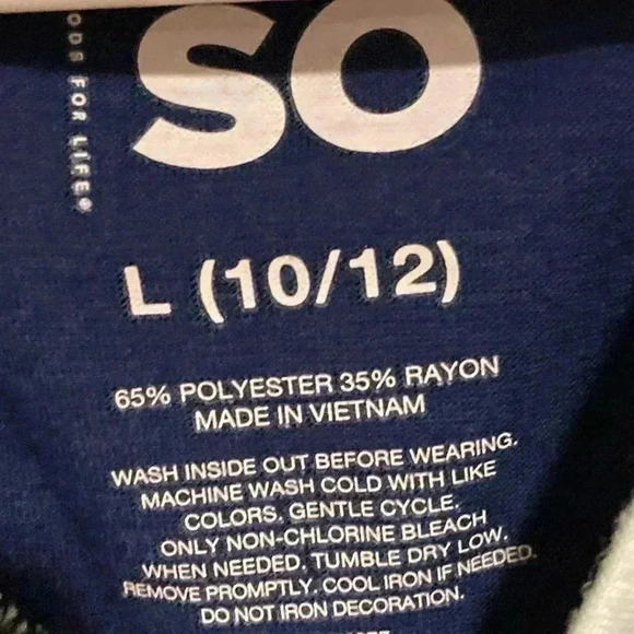 NWOT SO Girl’s Top Short-sleeve Blouse Sz. L 10-12 - Picture 2 of 5